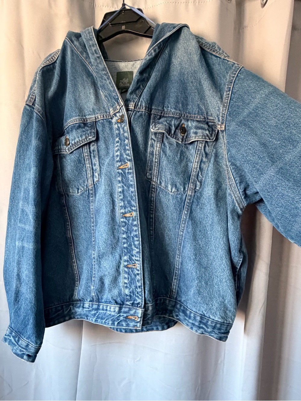 LIKE NEW Wild Fable Light Blue Denim Jacket with hood - XXL